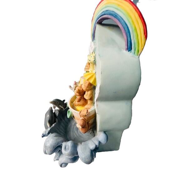 Vintage Noah's Ark Heritage Mint Music Box Water Fountain Working Baby Shower - Picture 12 of 16